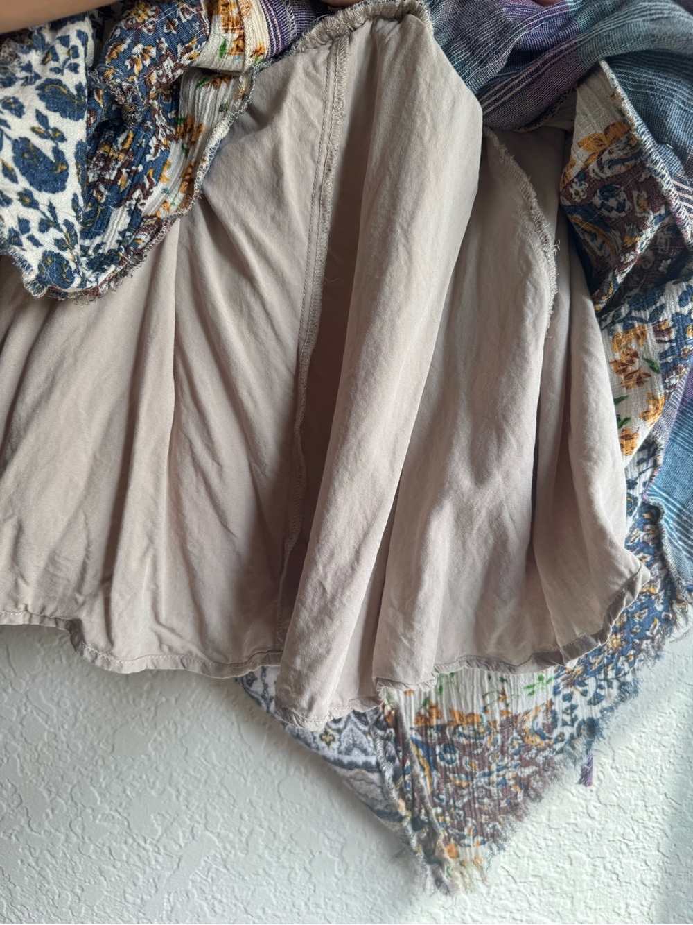 Oli & Hali Multi-Color Asymmetrical Patchwork Skirt - Picture 10 of 12